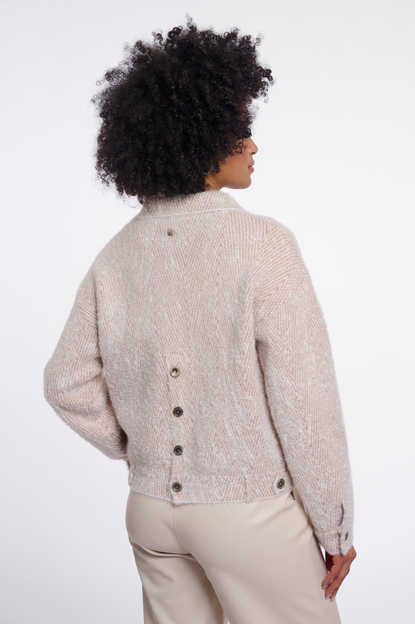 Beige herringbone